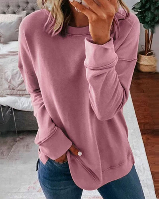 Fiona's Dames Oversized Sweatshirt Sweatshirt. Gemaakt van zachte, hoogwaardige materialen voor ultiem comfort en een moderne uitstraling. Voorzien van lange mouwen en een ronde hals, ideaal voor een dagelijkse, moeiteloze stijl.