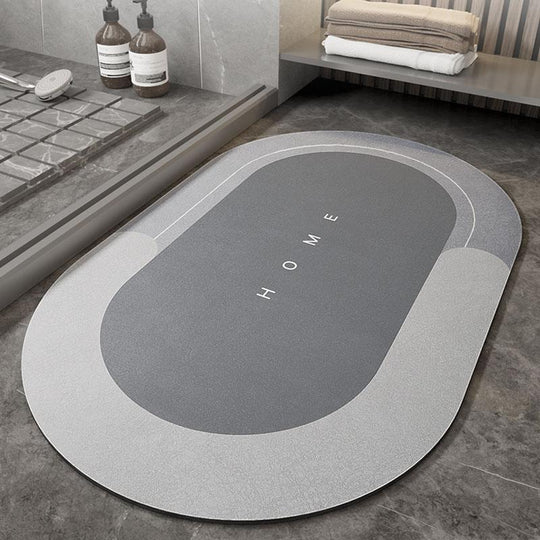 AquaMat Sneldrogende Badkamermat met Antislip Design voor een veilige en droge badkamer.
