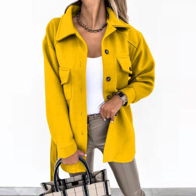  Kylie's Dames Oversized Lange Shacket Lange Shacket . Ontworpen met een relaxte, modieuze uitstraling en hoogwaardige stof voor extra comfort en warmte. Voorzien van een knoopsluiting en ruime zakken, perfect voor een casual en toch elegante look in het dagelijks leven.