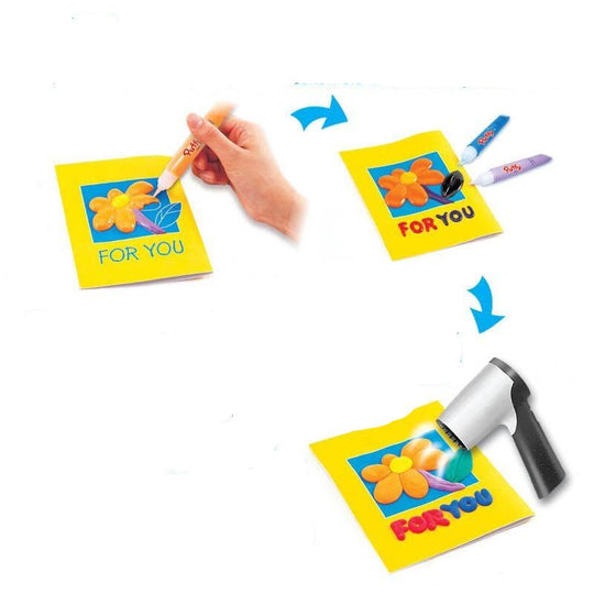 Max puff pen voor kinderen, biedt een unieke schrijfervaring met een magisch effect.
