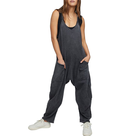 SimpliciFit - Minimalistische jumpsuit met V-hals Voor dames