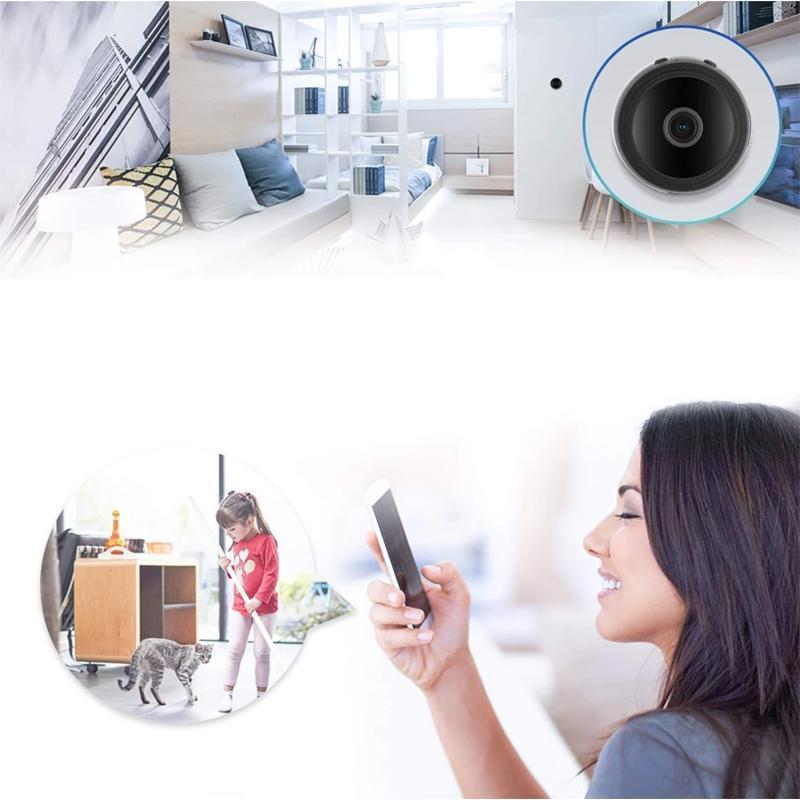 Wi-Fi Camera Slim Design Draadloze Beveiliging voor het eenvoudig monitoren van je huis via een mobiele app.
