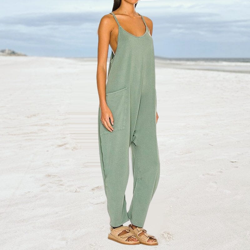 SimpliciFit - Minimalistische jumpsuit met V-hals Voor dames