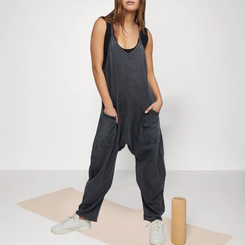 SimpliciFit - Minimalistische jumpsuit met V-hals Voor dames