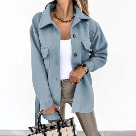  Kylie's Dames Oversized Lange Shacket Lange Shacket . Ontworpen met een relaxte, modieuze uitstraling en hoogwaardige stof voor extra comfort en warmte. Voorzien van een knoopsluiting en ruime zakken, perfect voor een casual en toch elegante look in het dagelijks leven.