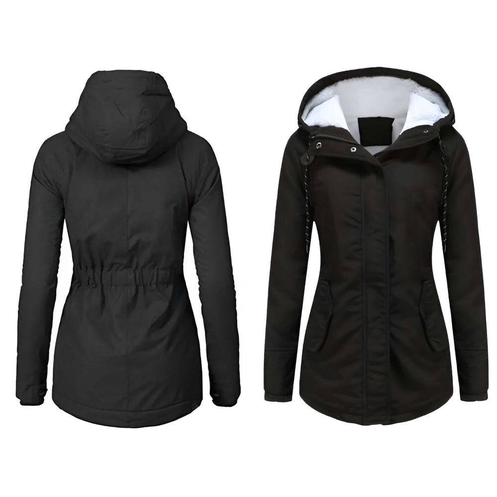 Isabelle - Warme Dames Winterjas met Fleece Voering en Capuchon