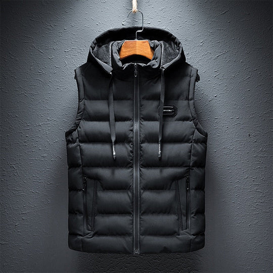 Daan - Mouwloze Gewatteerde Bodywarmer met Capuchon