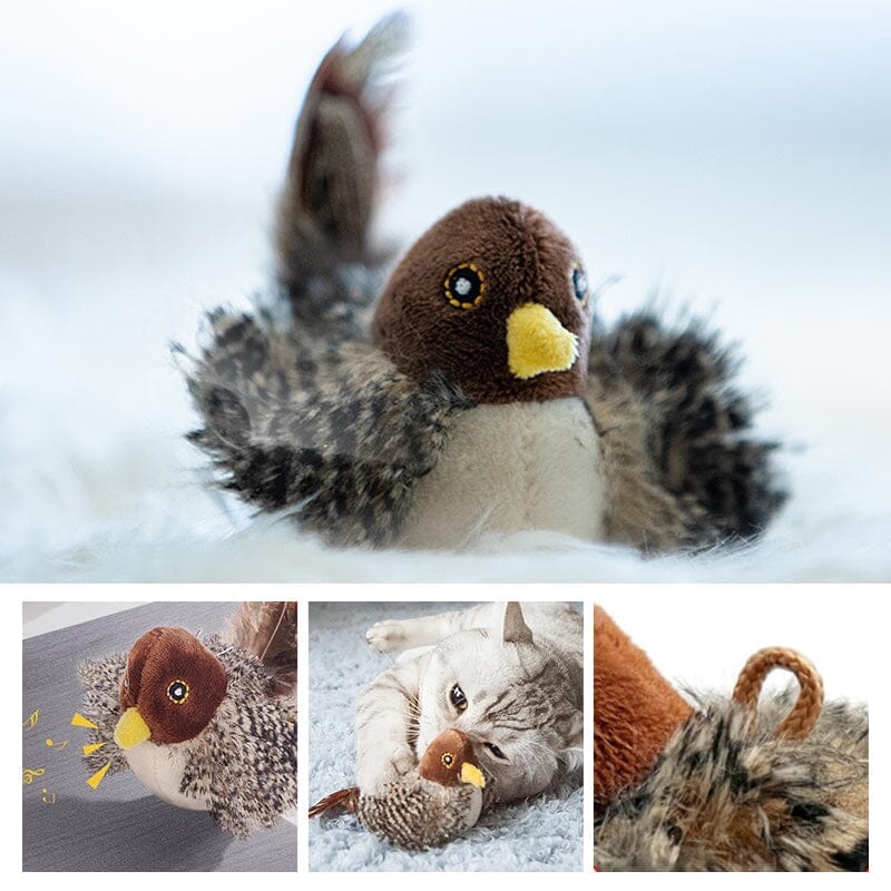 Chirping Vogel speelgoed - Interactief plezier voor jouw kat, ideaal om de natuurlijke jachtinstincten te stimuleren.