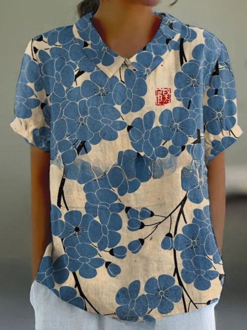 Mila Bloemen Shirt, met een kleurrijk bloemenpatroon voor een frisse look.