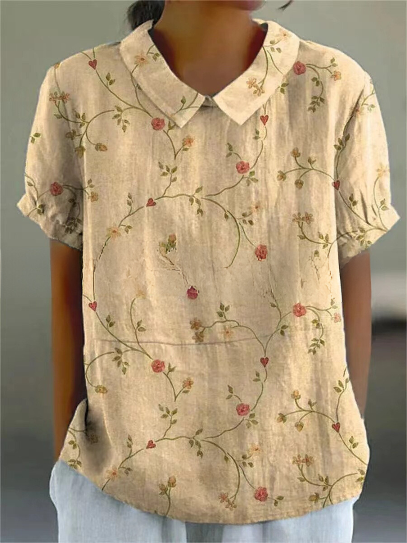 Mila Bloemen Shirt, een luchtig shirt met een prachtig bloemenpatroon.