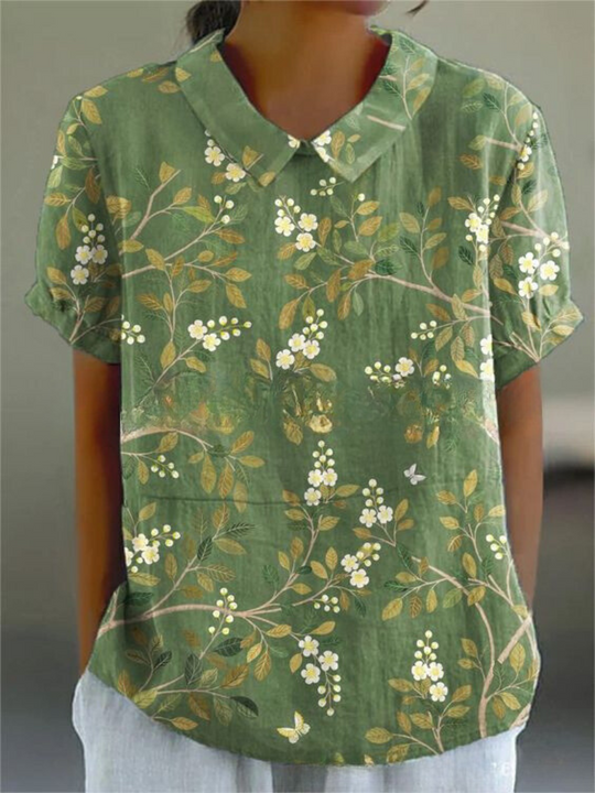 Mila Bloemen Shirt, voor een vrolijke look met een bloemenpatroon.