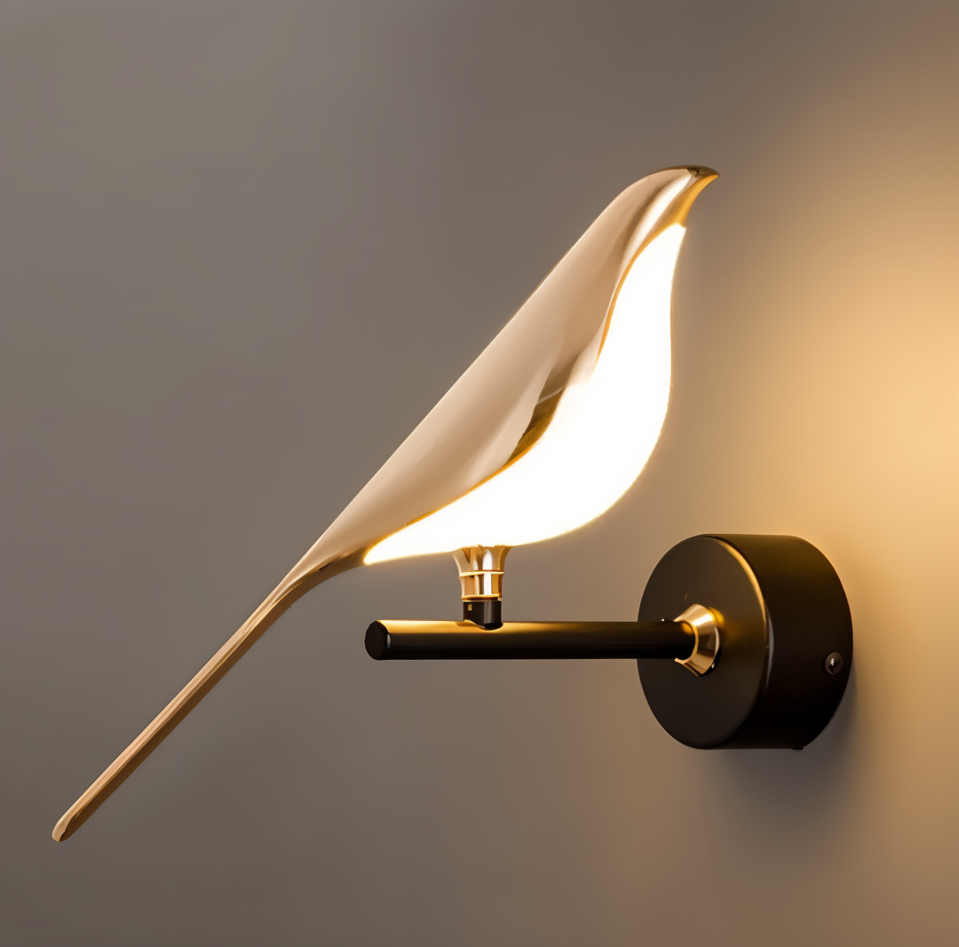 LumeBird wandlamp, creëer een rustgevende sfeer met deze stijlvolle lamp in vogelthema.
