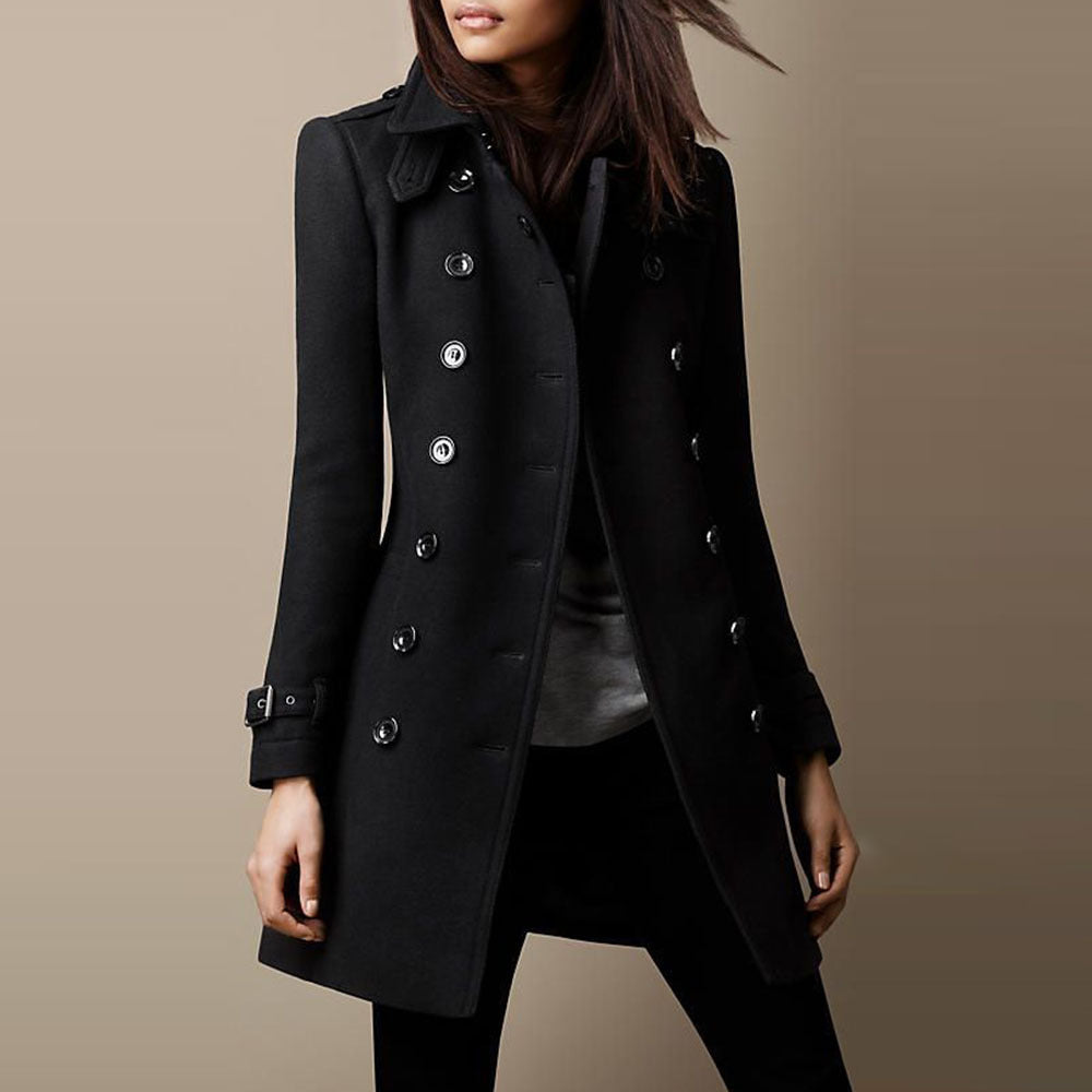 Eva - Elegante Trenchcoat Met Knopen