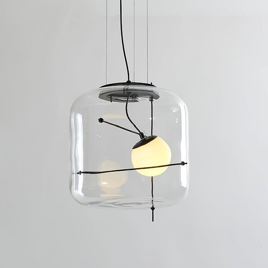 Oscar glazen hanglamp die functionaliteit combineert met modern design.
