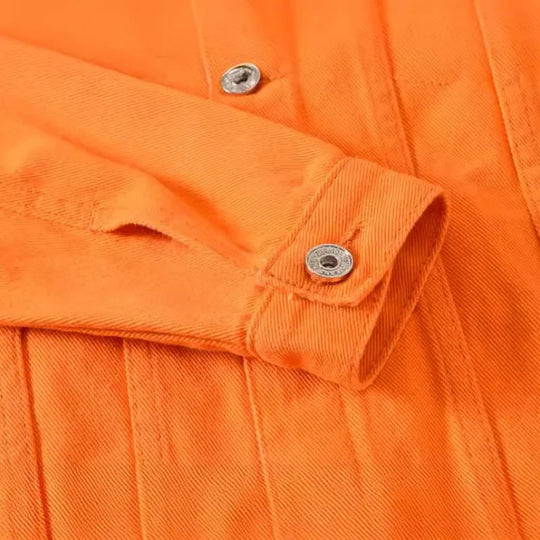 Raf | Losse denim jas voor heren | Oranje