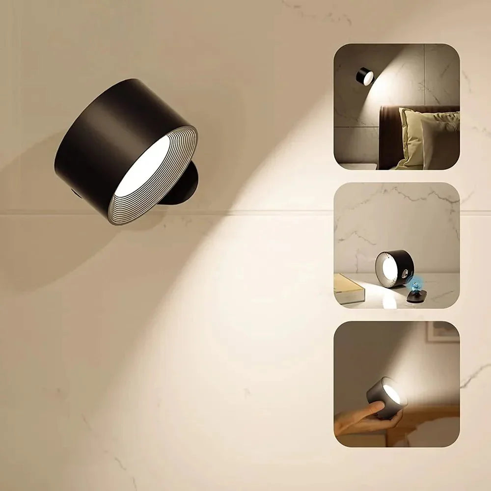 Lars minimalistische draadloze wandlamp met comfortabele lichtverspreiding.