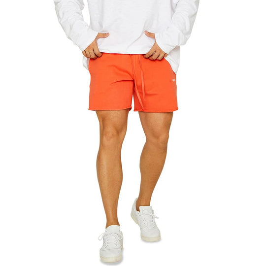 Dario | Sportieve jogging shorts voor heren | Oranje