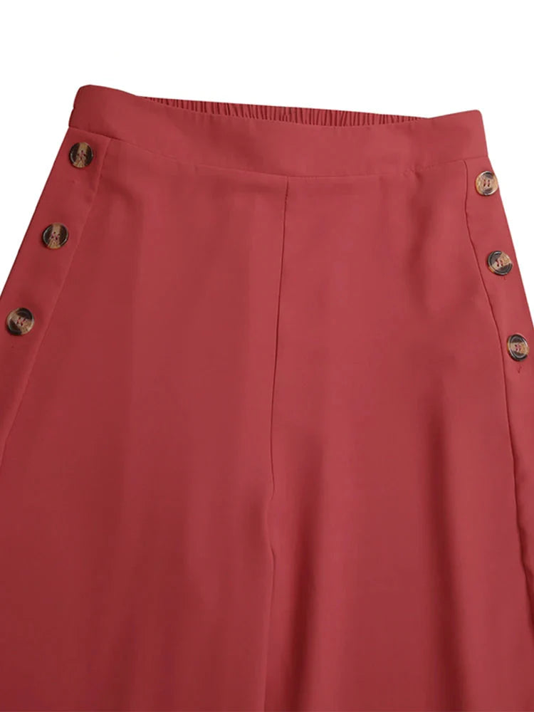 Regensburg | Dames Oversized Pantalon | Rood