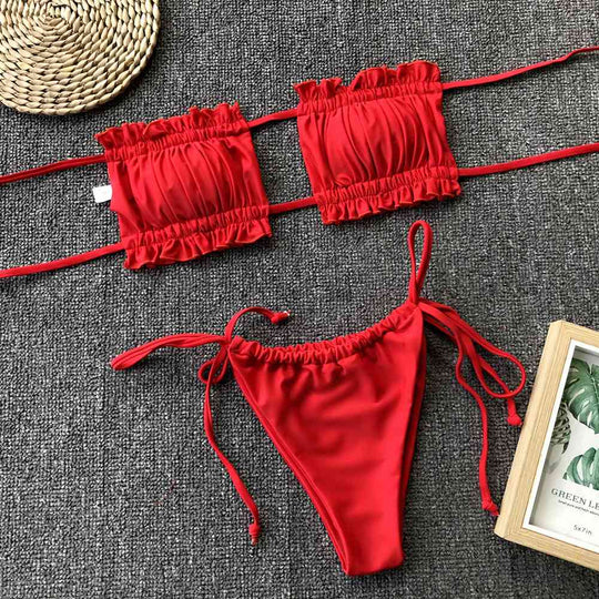 Callie - Elegant bikiniset met ruches en gerimpelde details