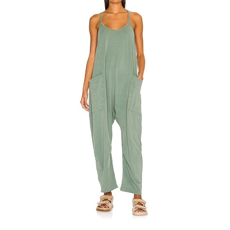 SimpliciFit - Minimalistische jumpsuit met V-hals Voor dames