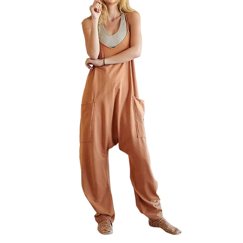 SimpliciFit - Minimalistische jumpsuit met V-hals Voor dames