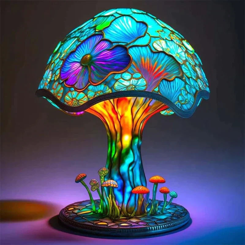 Unieke MushroomGlow Tafellamp voor een warme, sfeervolle verlichting in je huis.
