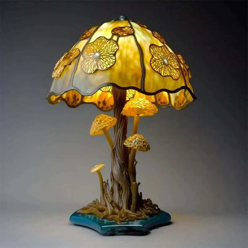 Unieke MushroomGlow Tafellamp met sfeervolle verlichting voor een moderne uitstraling.
